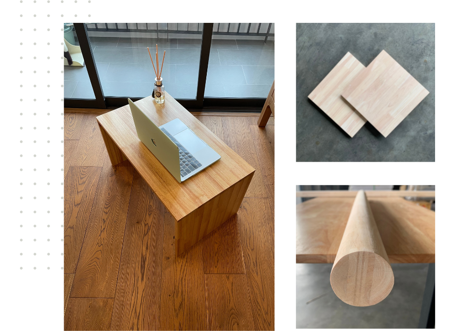 ไม้ยางพาราแผ่น ไม้ยางพาราประสาน DIY Topโต๊ะสำเร็จรูป